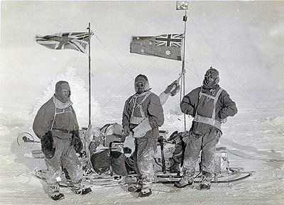 In full sledging gear on the plateau