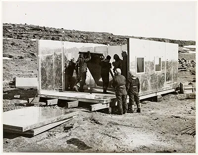 Aluminium works hut erected at Mawson Station, 1954
