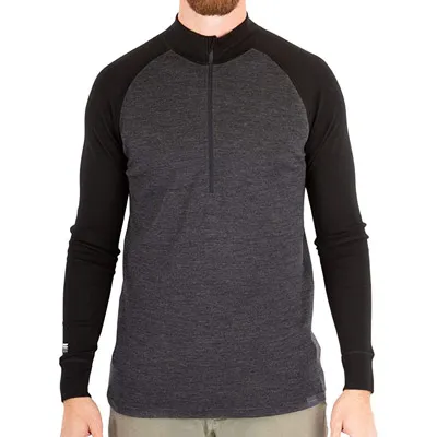 merino wool thermal underwear top, mens