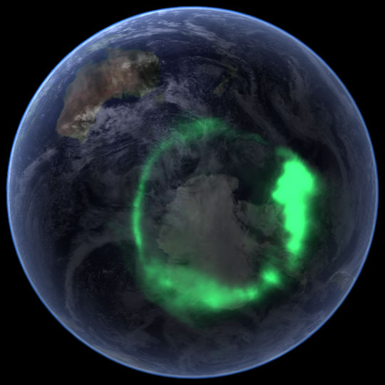  Picture of an aurora as seen from the International Space Station.