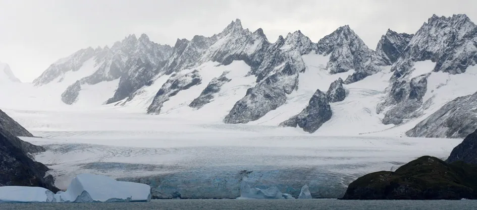 South Georgia mountains and glacier